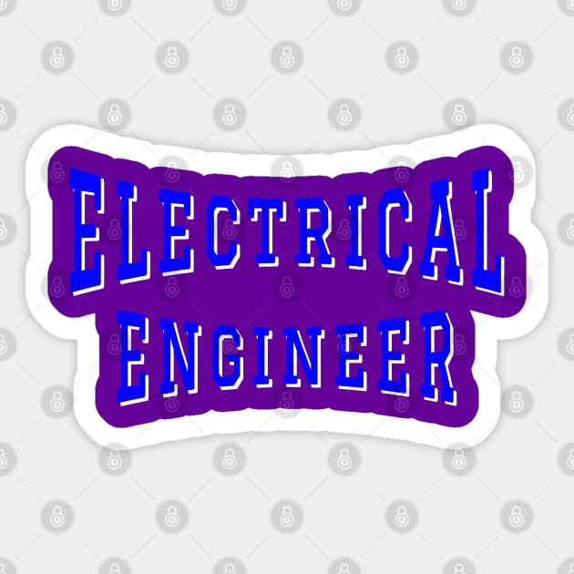 Electrical Engineer in Blue Color Text Sticker by The Black Panther